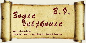 Bogić Veljković vizit kartica